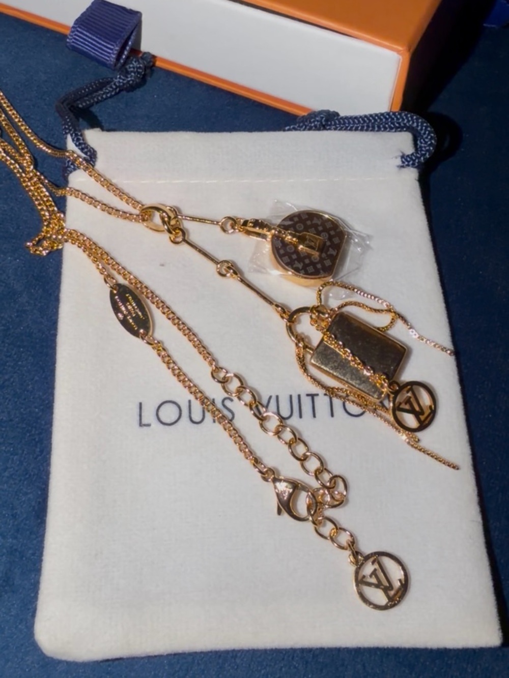 Louis Vuitton Gold-tone Multi-Charm Layered Necklace